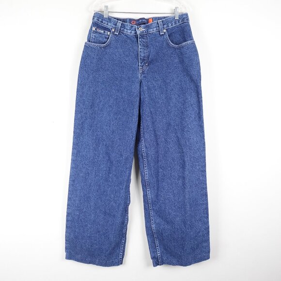 Vintage 90s Bluenotes WIDE Leg Jeans Mens 34x30 Baggy 100% Cotton Made in Canada - Picture 1 of 10
